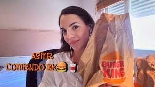 ASMR COMIENDO BURGER KING🍔🥤👑| Y charlando mucho🙄