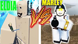 ELDIA VS MARLEY! THE BEST ATTACK ON TITAN GAME ON ROBLOX!| Titan Warfare