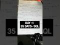 DAY-1 of 35 days SQL #sql #plsql #mysql #nosql #sqlinterview #dbms #youtubeshorts #shortsfeed #tech