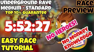 Underground Rave | Bloons TD 6 (BTD6) Easy Race Tutorial (No MK; Mobile Friendly; No Micro)