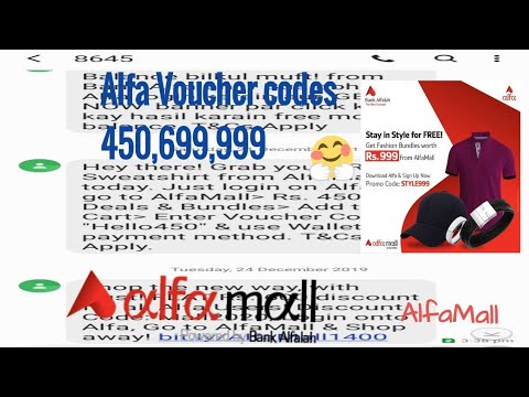 Alfa Discount Voucher codes  699, 999 Free shopping Alfamall 2020