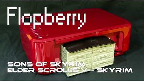 Flopberry: Sons Of Skyrim by Jeremy Soule from Elder Scrolls V on Floppy drives and stepper motors