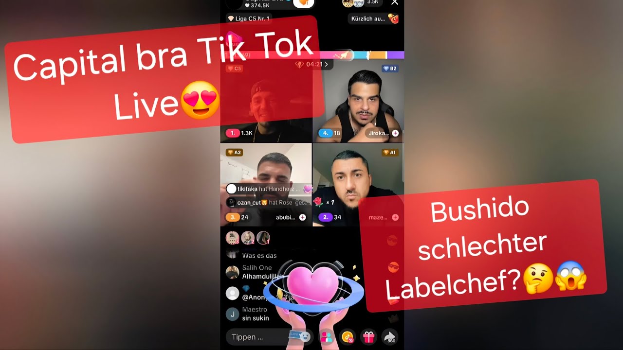 Capital bra Tik Tok Livestream😍Bushido hat Samra kein Geld gezahlt?!🤔😱