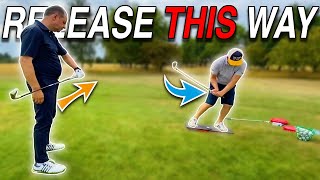 Release the Golf Club PAST the Ball for Maximum Compression