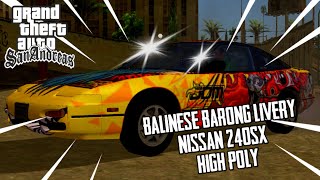 GTA SA - MOD JDM Nissan 240SX 1991 [Barong Livery]