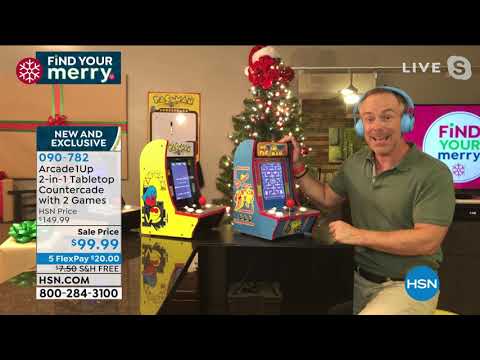 Arcade1Up 2in1 Countercade with PacMan and Galaga Games from HSNtv