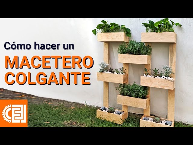 Metáfora jaula Progreso Cómo hacer un macetero para un Jardín vertical? - Carpinteria basica -  YouTube
