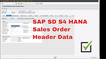 SAP S/4 HANA SALES ORDER HEADER SHIPPING TAB