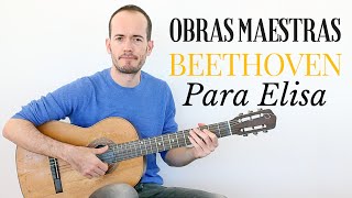 Cómo tocar Obras Maestras - BEETHOVEN Para Elisa Guitarra Clásica chords