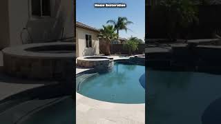 the process of making an aesthetic swimming pool in front of the house.#shorts #restoration