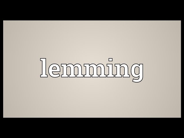 Lemmings Meaning In Urdu  Choohay Ki Manind Katarnay Wala Janwar