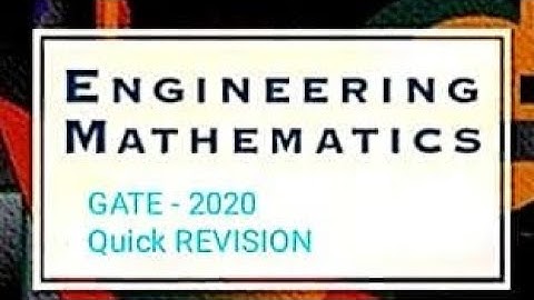 ENGINEERING MATHEMATICS| GATE- 2020 | SHORT NOTES | IMPORTANT CONCEPT | QUICK REVISION | ...