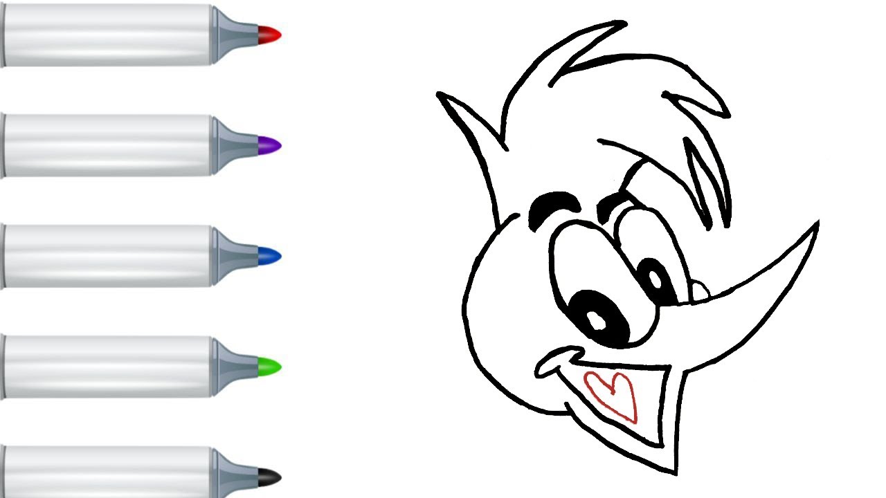 How to drawing Woody Woodpecker - Step by Step Guide | Easy Way