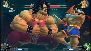 HUGO VS ADON | CPU VS CPU Ultra Street Fighter IV  (Hardest AI)