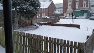 Snowfall in newcastle, uk