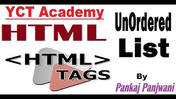 HTML By Pankaj Panjwani Video 15( Unordered List ) | In Hindi