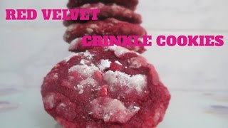 Red Velvet Crinkle Cookies