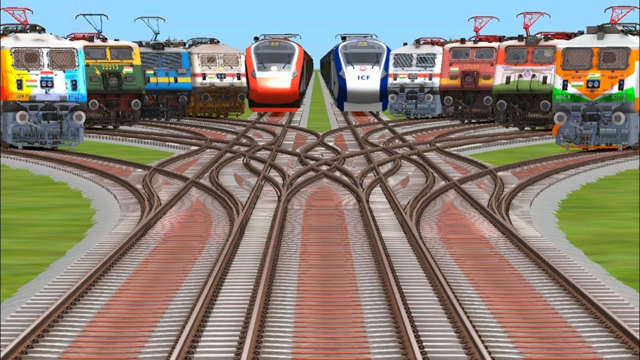 Local train crossing local express and electric engine running faster vandhebhart New update trains 