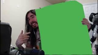 Penguinz0 Laughing At a green Screen