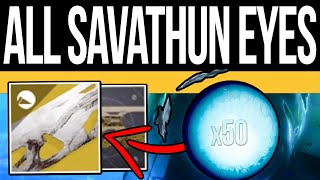Destiny 2 | ALL Eye's of SAVATHUN Locations! FAST Ruinous Effigy Catalyst & Hive-God Optometrist!