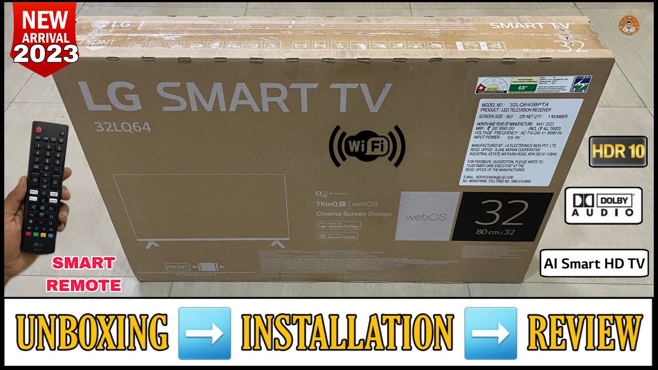 LG LQ64 32 inch HD Ready Smart LED TV (32LQ640BPTA)