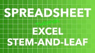 Spreadsheet Excel Stem and Leaf Plot