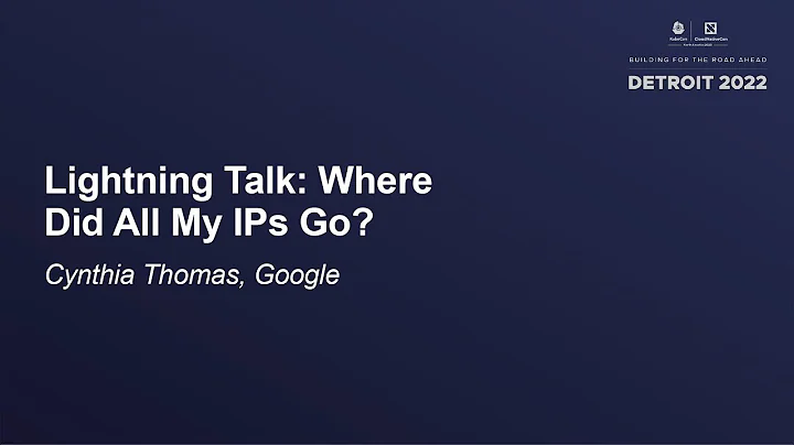 Lightning Talk: Where Did All My IPs Go? - Cynthia Thomas, Google