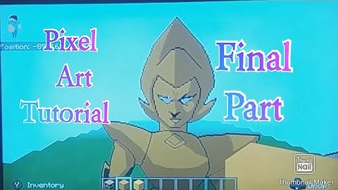 Minecraft pixel art tutorial- yellow diamond (steven universe) part 7 final part
