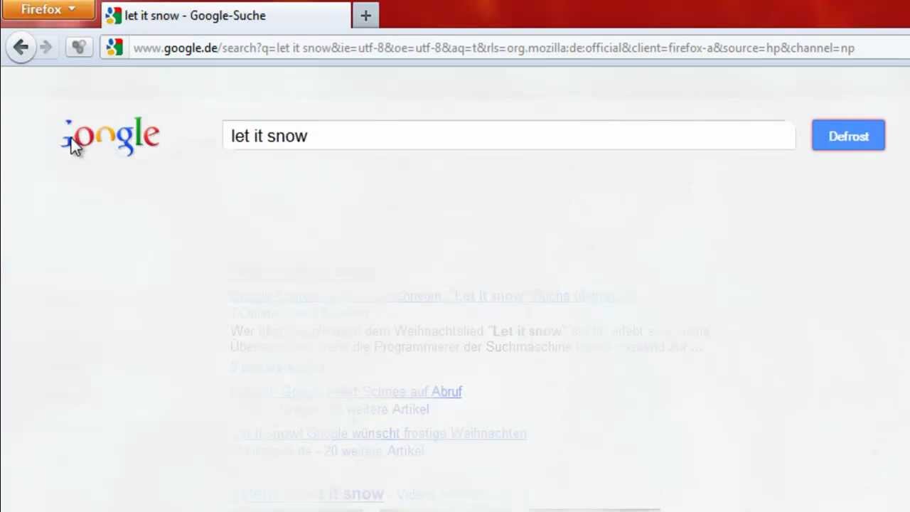 Google EFFECT - Let it Snow - YouTube
