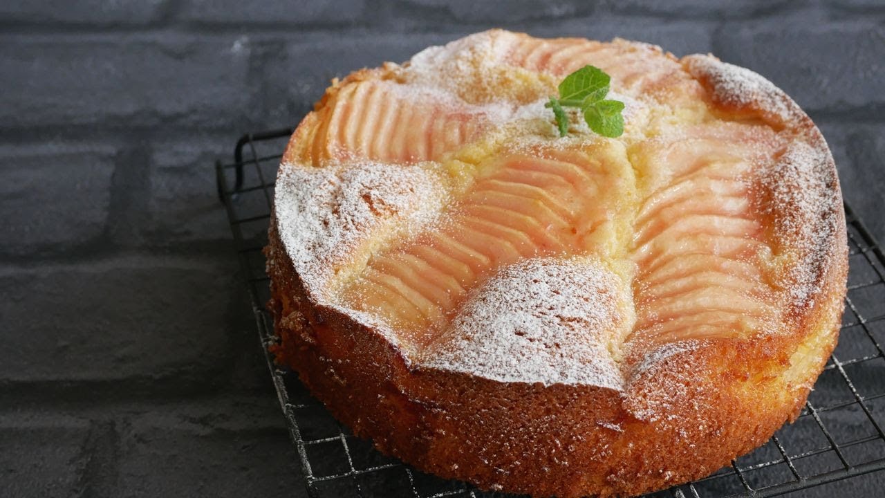 美味しすぎる アーモンドたっぷりの洋梨ケーキ Amazing Almond Asain Pear Cake Youtube