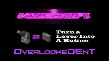 Turn Lever Into Button - Minecraft Xbox 360/PS3 - [Tutorial]