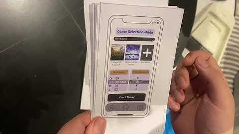 31260 42017 Fundamentals of Interaction Design Paper Prototype Test Video