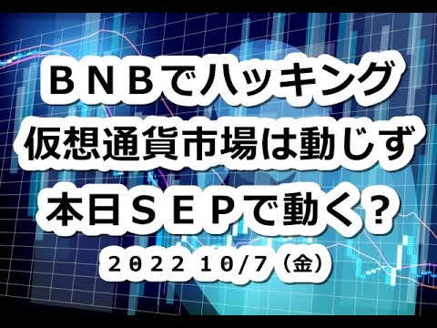BNBハッキングでも仮想通貨市場は動じず！本日SEPで動く？