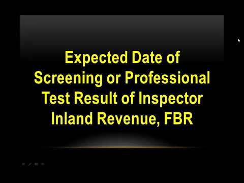 Inspector Inland Revenue Screening Test Result Updates - Expected Date I Not 100% Confirmed News