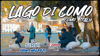 LAGO DI COMO | SIRUI Nightwalker Cine Lenses | CANON R7 | Lake Como ITALY 2024 | Unscripted Films