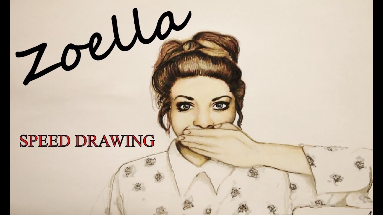 Drawing of Zoella&rsquo;s hair