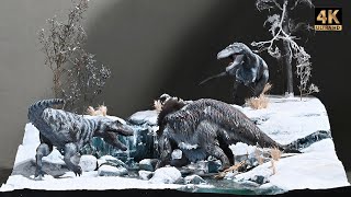 How to Make a Realistic Prehistoric Snowy Stream Dinosaur Diorama?  | Epoxy Resin