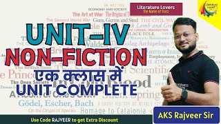 UGC NET SET 2024 | UNIT-4 Non-Fictional Prose | एक क्लास में Unit Complete | Literature Lovers