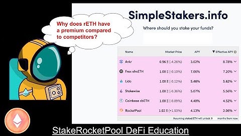 Rocket Pool #rETH Tips & Tricks - Why does rETH trade at a premium?  SimpleStakers #eth LSD Review