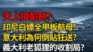 天上掉餡餅？印尼白嫖全甲板航母！為何意大利免費贈送？歐洲老牌帝國的陽謀，一盧布送艦模式再現？#地緣政治 #意大利 #印尼 #東南亞
