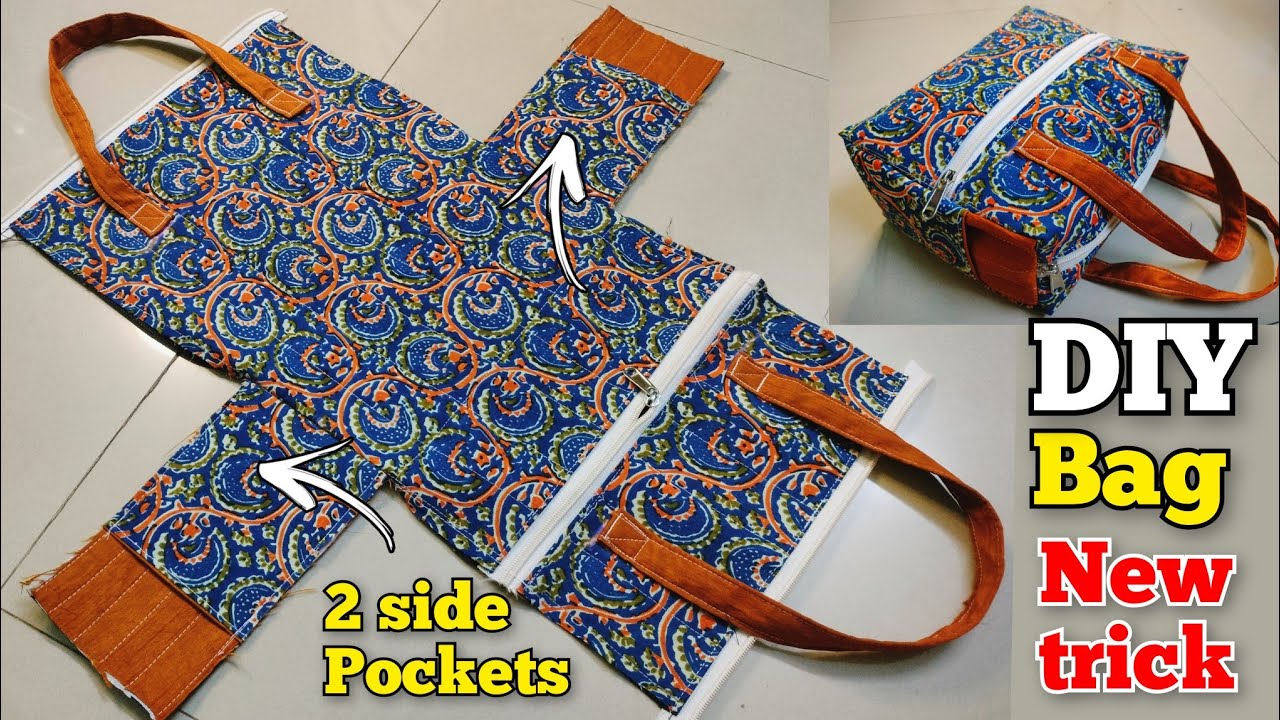 सिंगल हैंडल वाला हैंडबैग बनाना सीखे| Just one cut -bag cutting and  stitching| handbag making at home - YouTube