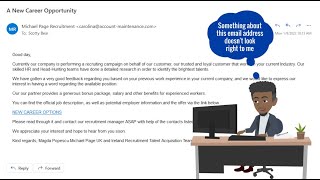 Phishing Email Example - Job Offer Lure