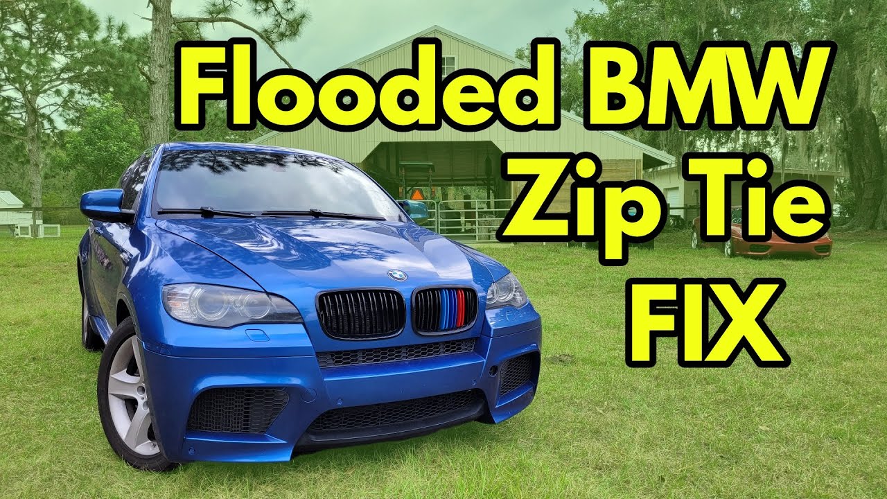 ⁣A Factory Flaw FLOODED my BMW X6M and Ruined It's Electronics! I Fixed it with Zip Ties!