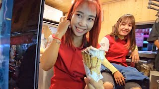 BEST DAMN ICE CREAM FOOD TRUCK EVER!! Cambodia 🇰🇭 (Lady stole my cone. 😂 Watch to the end) #foodvlog