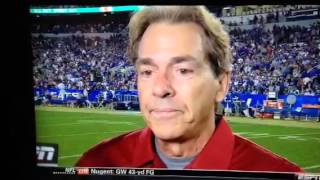 Nick Saban Halftime Interview Kentucky