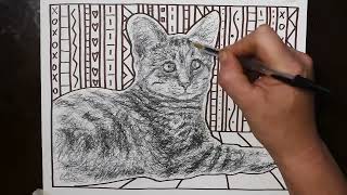 How to Draw a Chill Cat | Modern Pop Art Style