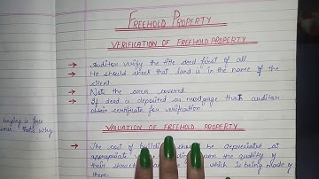 AUDITING-CHAPTER- 10 ( PART - 32 ) VERIFICATION AND VALUATION OF FREEHOLD PROPERTY