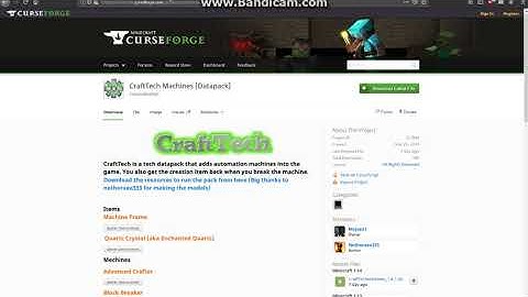 CraftTech Machines 1.4.1 for 1.14.2 Datapack Follow Up Overview
