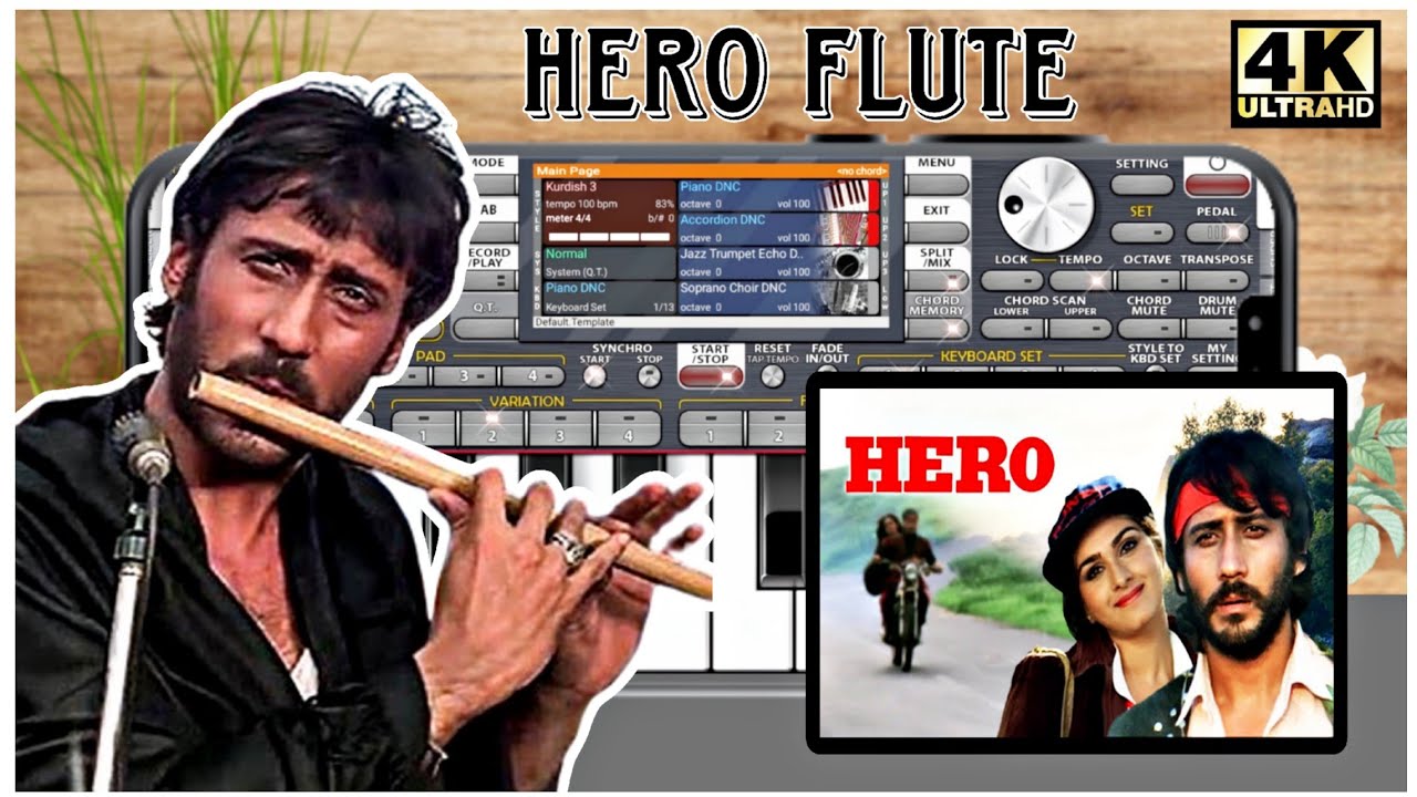 Hero Theme Flute Mobile Piano Jackie Shroff Meenakshi Seshdari