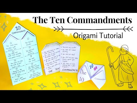 3 WAYS The Ten Commandments Papercraft #TenCommandments #Origami